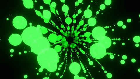 Green Transforming Neon Bubbles Background VJ Loop in 4K Stock Footage 334718832
