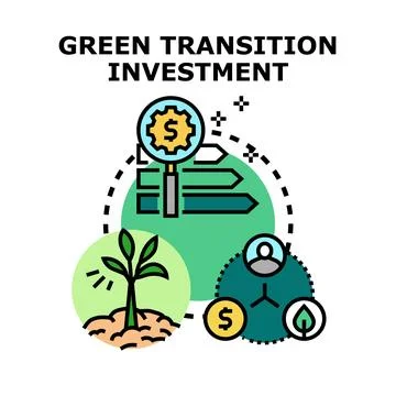 Green transition investment concept developing sustainable eco friendly str.. Stock Illustration