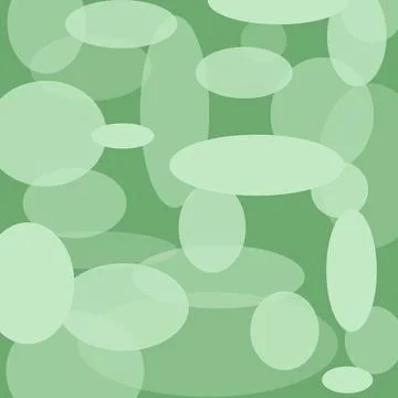 Green Translucent Oval Pattern Background Illustrazione stock