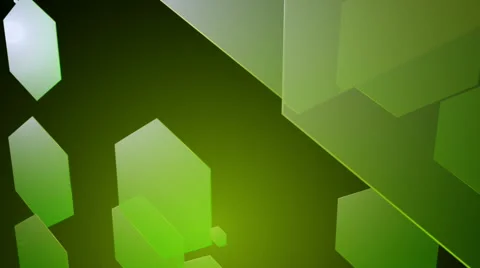 Green transparent hexagons Stock Footage 52762552