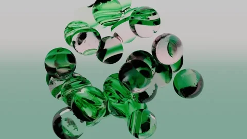 Green Transparent Liquid Cells in Motion Stock Footage 330973859