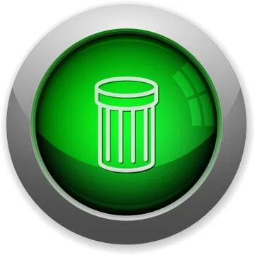 Green trash button Stock-Illustration