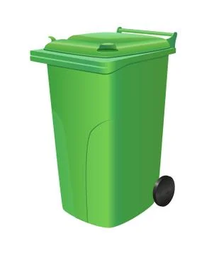 Green trash can Stock Illustration