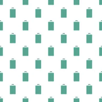 Green travel bag pattern seamless vector Stock Illustration
