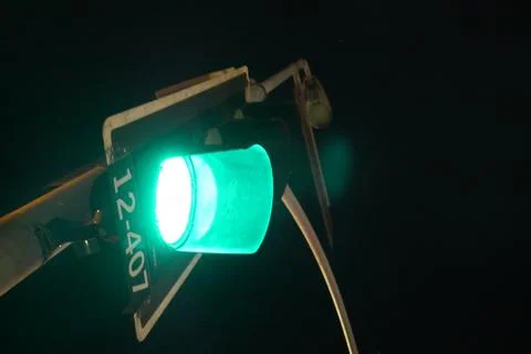 Green Travic light Stock Photos