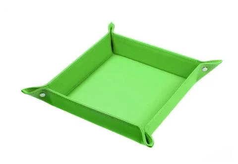 Green tray. Isolated Stock Photos