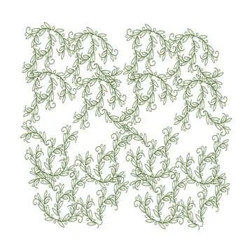 Green tree branch and leaf wallpaper and background illustration Stock Illustration