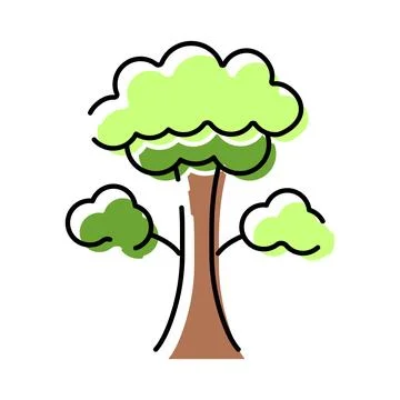 Green tree developing with growth nature environment concept Stock Illustration