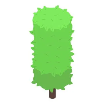 Green tree growing in rectangular shape Ilustração Stock