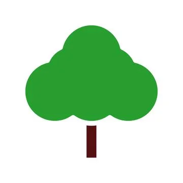 Green tree icon. Concept of nature, ecology, and environment. Stock Illustration