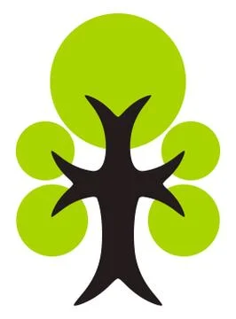 Green tree icon isolated Stock Illustration