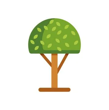 Green tree icon representing nature and ecology イラスト素材