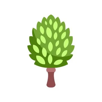 Green tree icon representing nature and ecology 스톡 일러스트