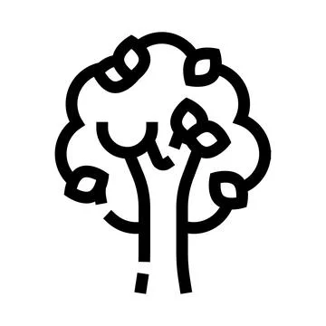 Green tree icon symbolizing nature and ecology growth Stock Illustration