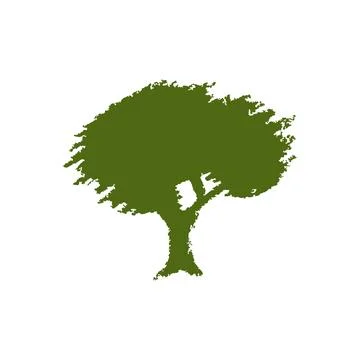 Green Tree Icon Vector Logo Template Illustrazione stock