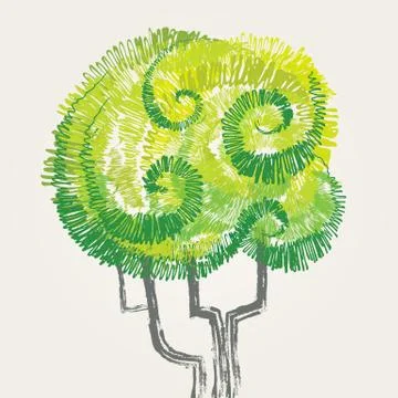 Green Tree Stock Illustration
