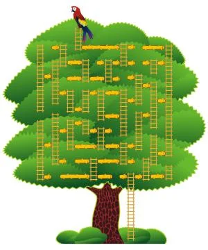 Green tree labyrinth Stock Illustration