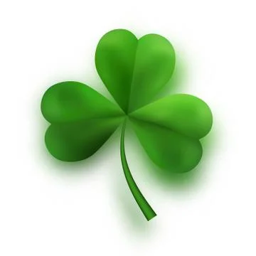 Green Tree Leaf Clovers. Irish Lucky and success symbols. Vector illustration Stock Illustration