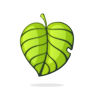 Green tree leaf. Eco or bio sign. Symbol of ecology. Stock Illustration