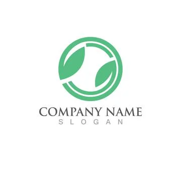 Green Tree leaf ecology logo vector 스톡 일러스트