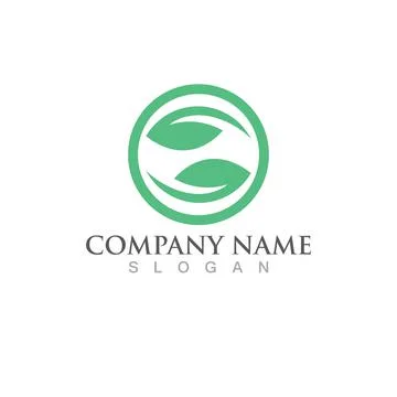 Green Tree leaf ecology logo vector Illustrazione stock