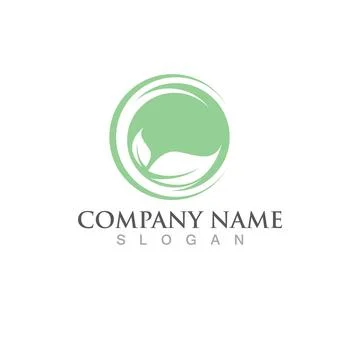 Green Tree leaf ecology logo vector Illustrazione stock