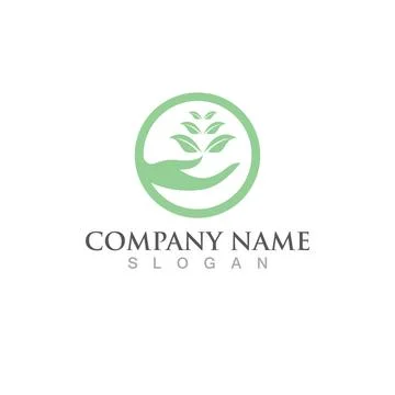 Green Tree leaf ecology logo vector 스톡 일러스트