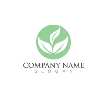 Green Tree leaf ecology logo vector Illustrazione stock