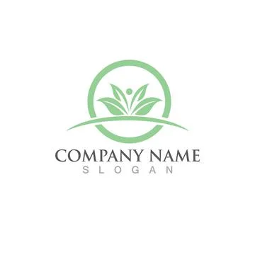 Green Tree leaf ecology logo vector Illustrazione stock