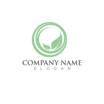 Green Tree leaf ecology logo vector 스톡 일러스트