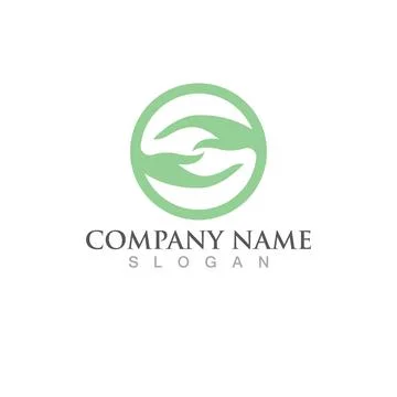Green Tree leaf ecology logo vector Illustrazione stock