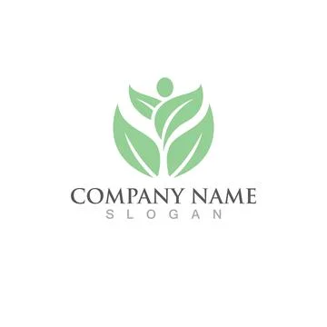 Green Tree leaf ecology logo vector Stock Illustration