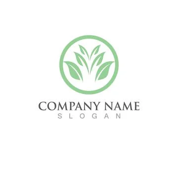 Green Tree leaf ecology logo vector Illustrazione stock