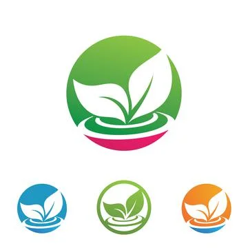 Green Tree leaf ecology logo nature vector Illustrazione stock