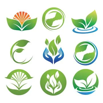 Green Tree leaf ecology logo nature vector Stock Illustration