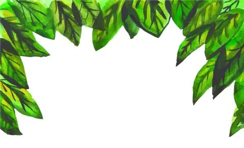 Green tree leaves Stock Illustration