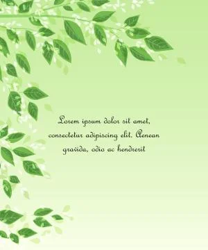 Green tree leaves Stock Illustration