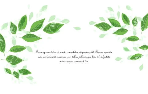 Green tree leaves Stock Illustration