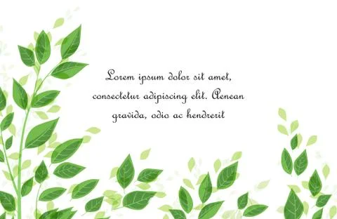 Green tree leaves Stock Illustration