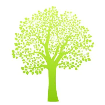Green tree with leaves 스톡 일러스트