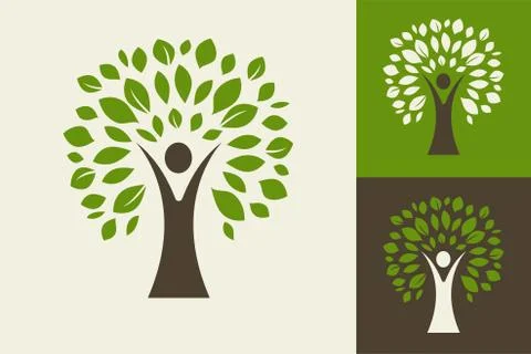 Green tree - logo and icon Stock Illustration