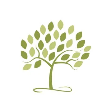 Green tree logo Stock Illustration