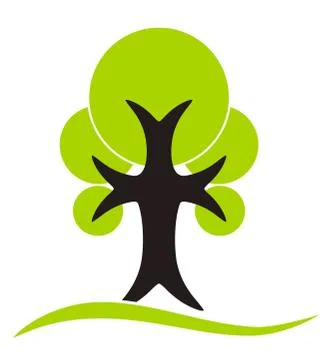 Green tree logo Stock Illustration