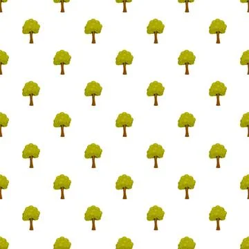 Green tree pattern creating a seamless background design Stock Illustration