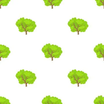 Green tree pattern seamless vector イラスト素材