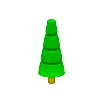 Green tree in plastic design Stock Illustration