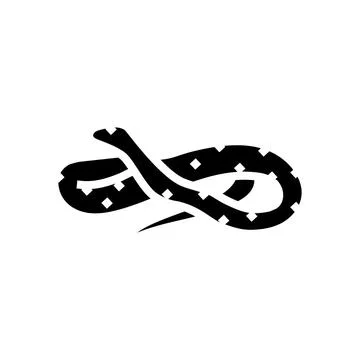 Green tree python animal snake glyph icon vector illustration Stock Illustration