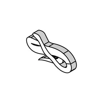 Green tree python animal snake isometric icon vector illustration Stock Illustration