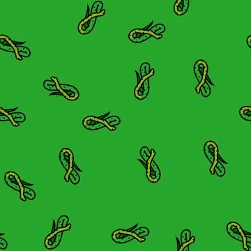 Green tree python animal snake vector seamless pattern Stock Illustration