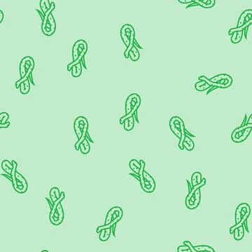 Green tree python animal snake line seamless pattern Stock Illustration